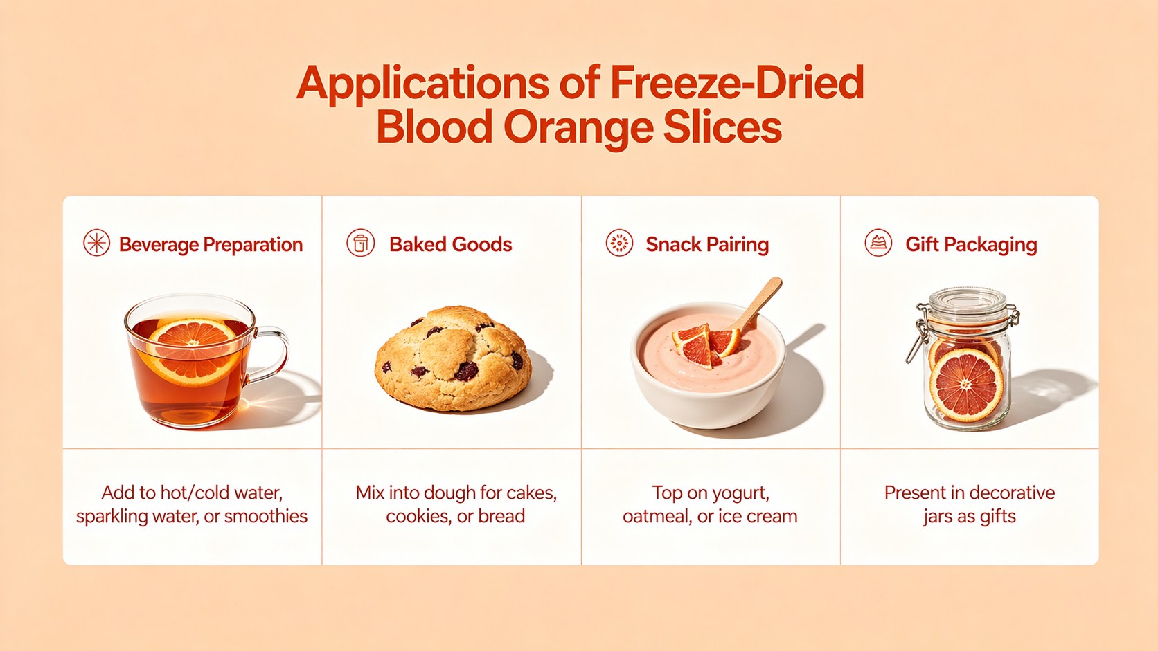 Common Uses of Freeze-dried blood orange slices