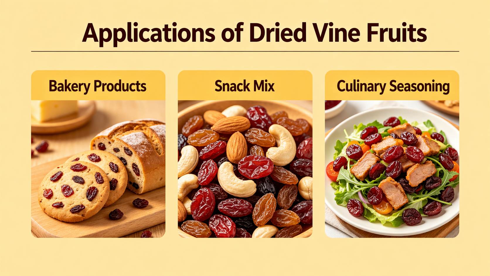 Dried Vine Fruit Application